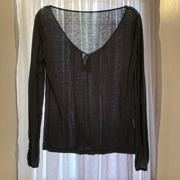 Vintage John Galliano semi sheer long sleeve shirt - Slate Blue - Size Large - Picture 10 of 10